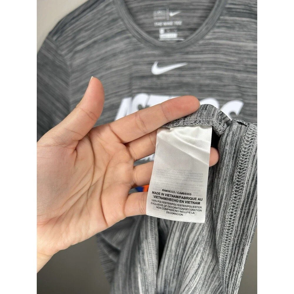 Nike Dri Fit Mens Large Heather Gray Houston Astros Authentic Practice Shirt